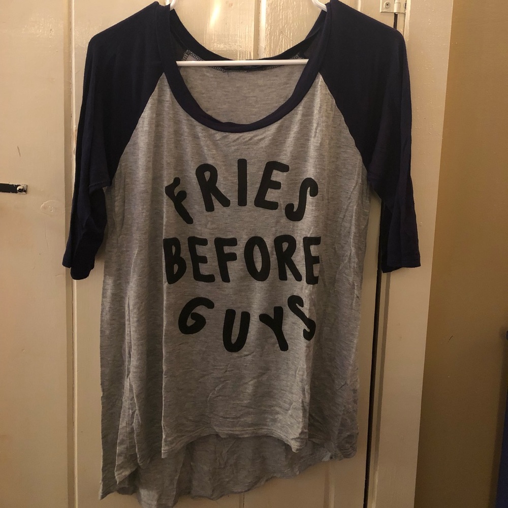 “fries before guys” t-shirt